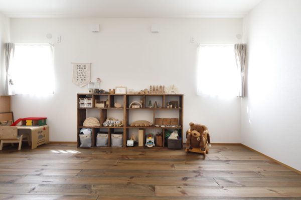 3.75畳の子供室を並べて、今は一つの空間として使用している写真。